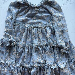 Girls Floral Ruffle Dress